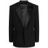 Satin single breasted dinner jacket blazer with lapels