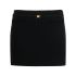 Black mini skirt with buckle detail