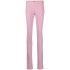 Pink slim pants with belt