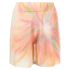Multicoloured tie-dye shorts with knitting
