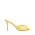 Yellow mules with stiletto heels
