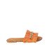 Semira orange raffia slippers with stones