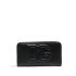 Black wallet with embossed logo