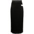 Black lace midi pencil skirt