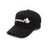 Black baseball cap with patch