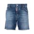 Blue shorts with worn effect