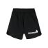 Black sports shorts with print