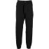 Black tapered sports trousers with logo