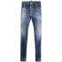 Blue tapered denim jeans