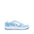EJ Rocket white and blue leather trainers with logo