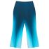 Blue flared crop trousers with ombré print