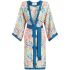 Multicoloured Silk Kimono with Belt