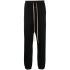 Black sports trousers with drawstring