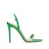 Green sandals Ribbon Candy with crystals