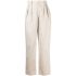 Straight high-waisted trousers beige