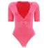 Le Yauco pink bodysuit with short sleeves