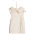 White fringed mini dress La robe Artichaut courte