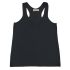 Black sleeveless top with 3D monogrammed logo