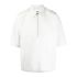 White short-sleeved shirt with zip