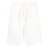 White Bermuda shorts with drawstring