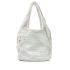 Mini white tote bag with sequins