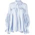 The Collie Light blue shirt with ruffles and balloon sleeves