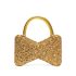 Gold glitter bow bag