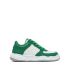 Green and white Wayne two-tone leather sneakers
