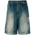 Blue faded effect bermuda shorts