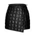 Black padded skirt with asymmetrical closure