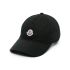 Black baseball cap with logo application