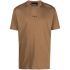 Brown T-shirt with metal eyelets