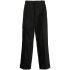 Black Cargo Crop Trousers with pleats