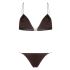 Brown lurex bikini set