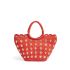 Red basket bag with metal discs