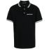 Black polo shirt with embroidery