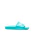 Sandali slides azzurri con stampa