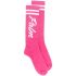Pink socks with inlay
