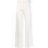 Wide-leg white tailored trousers