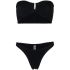 Ausilia Scrunch black bandeau bikini