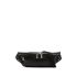 Black grained leather fanny pack