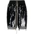 Black aimmetric shorts with sequins