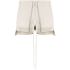 Beige ribbed knit shorts