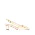 Slingback with yellow Belle Vivier metal buckle