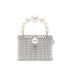 Holli Luce silver bag with pearls