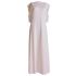 Angel white silk knit long dress