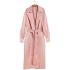 Long pink Valentina trench coat with belt