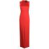 Sofia red long dress with square neckline