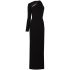 Saren one-shoulder black long dress