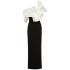 Ellis black and white draped maxi dress